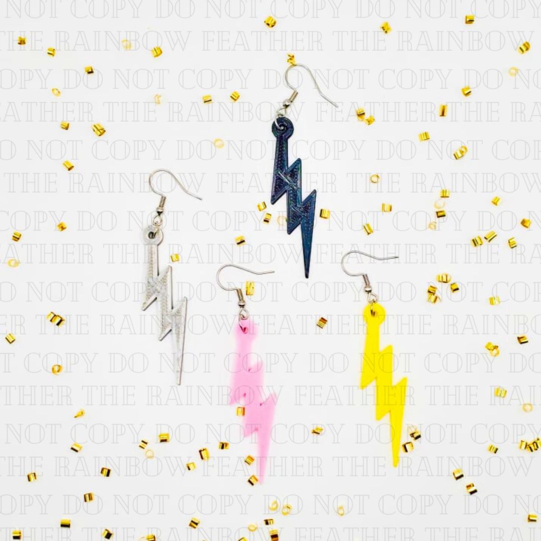 Lightning bolt earrings claire's hotsell