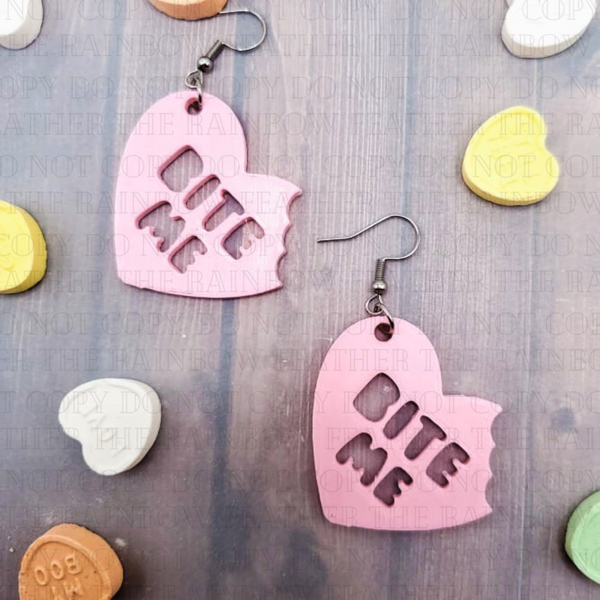 Bite Me Heart Earrings