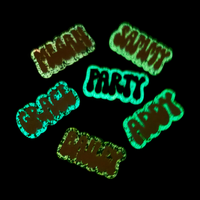 Glow in the Dark Glitter Name Clips Wholesale