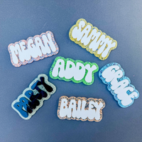 Glow in the Dark Glitter Name Clips Wholesale