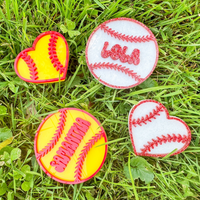 Baseball/Softball Acrylic Hair Clip Wholesale