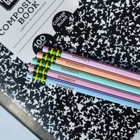 Personalized Engraved Neon & Pastel Pencils