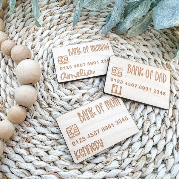 Personalized Wood Play Credit Card Wholesale