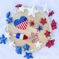 Fourth of July Acrylic Hair Clip Wholesale