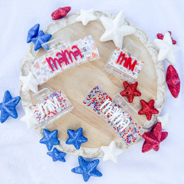 Fourth of July Acrylic Claw Clips Wholesale