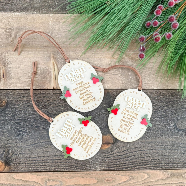 Favorite Things Keepsake Ornament